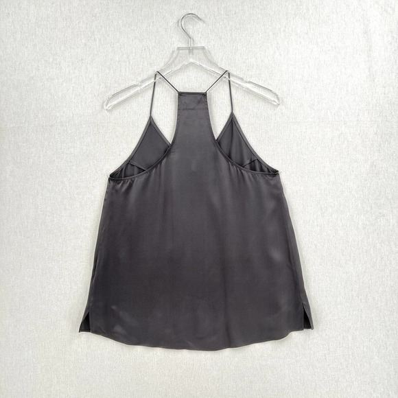 CAMI NYC Shirt Womens Small Gray Silk Racer Charmeuse Camisole Racerback Cami - Picture 2 of 10